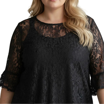Maxi Maglia Trasparente in Pizzo Elasticizzato Sandra