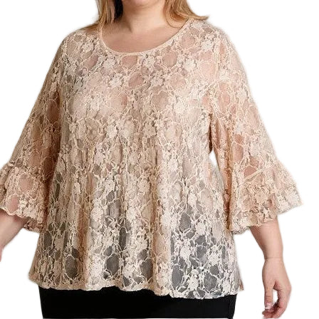 Maxi Maglia Trasparente in Pizzo Elasticizzato Sissi