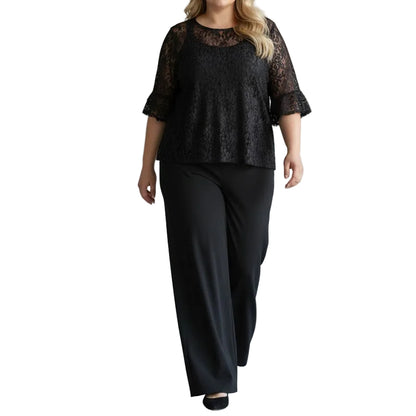 Maxi Maglia Trasparente in Pizzo Elasticizzato Sandra