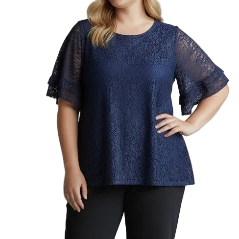 Maxi Maglia Trasparente in Pizzo Elasticizzato Sonia