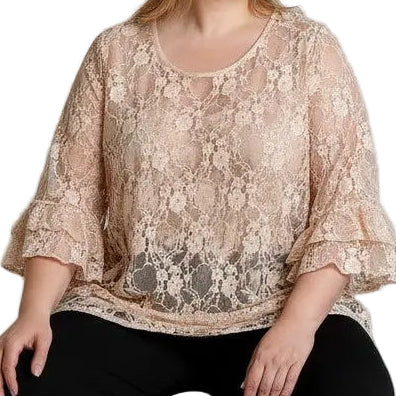 Maxi Maglia Trasparente in Pizzo Elasticizzato Sissi