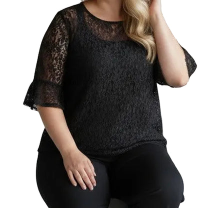 Maxi Maglia Trasparente in Pizzo Elasticizzato Sandra