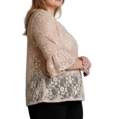 Maxi Maglia Trasparente in Pizzo Elasticizzato Sissi