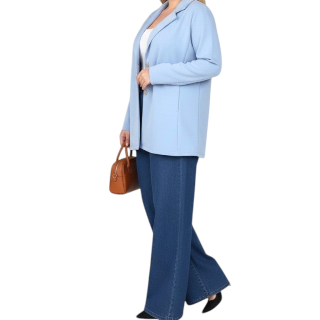 Maxi Giacca 100% Viscosa Elasticizzata Ileana