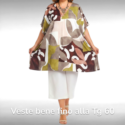 Maxi Maglia  Taglie Forti Elasticizzata Rosetta