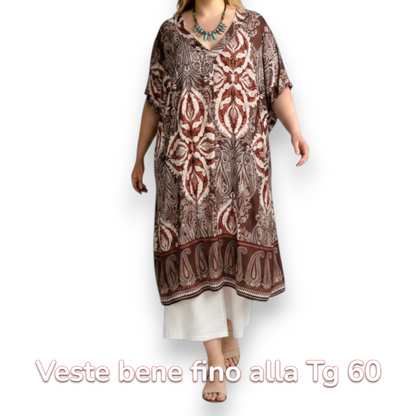 Maxi Maglia/Abito in Crepe Fantasia Sara