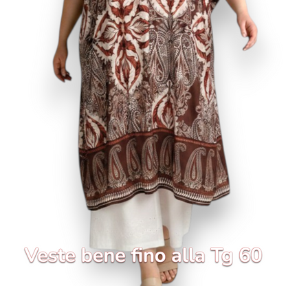 Maxi Maglia/Abito in Crepe Fantasia Sara