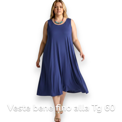 Maxi Abito in Crepe Elasticizzato Melissa