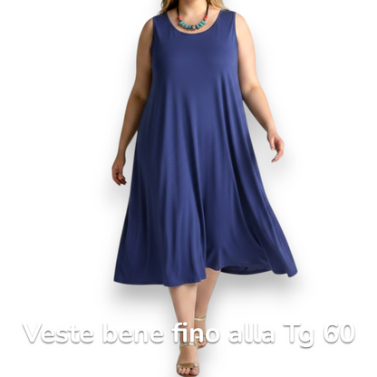 Maxi Abito in Crepe Elasticizzato Melissa