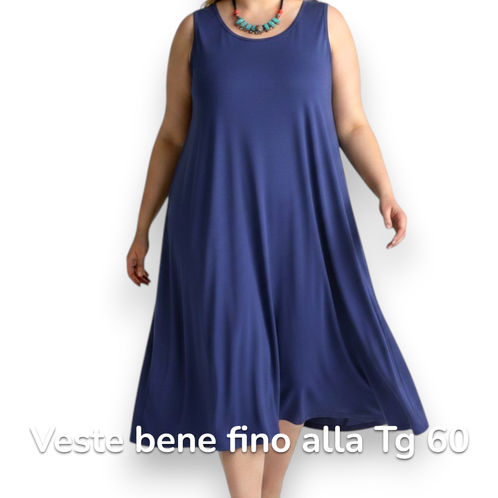 Maxi Abito in Crepe Elasticizzato Melissa
