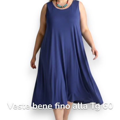 Maxi Abito in Crepe Elasticizzato Melissa