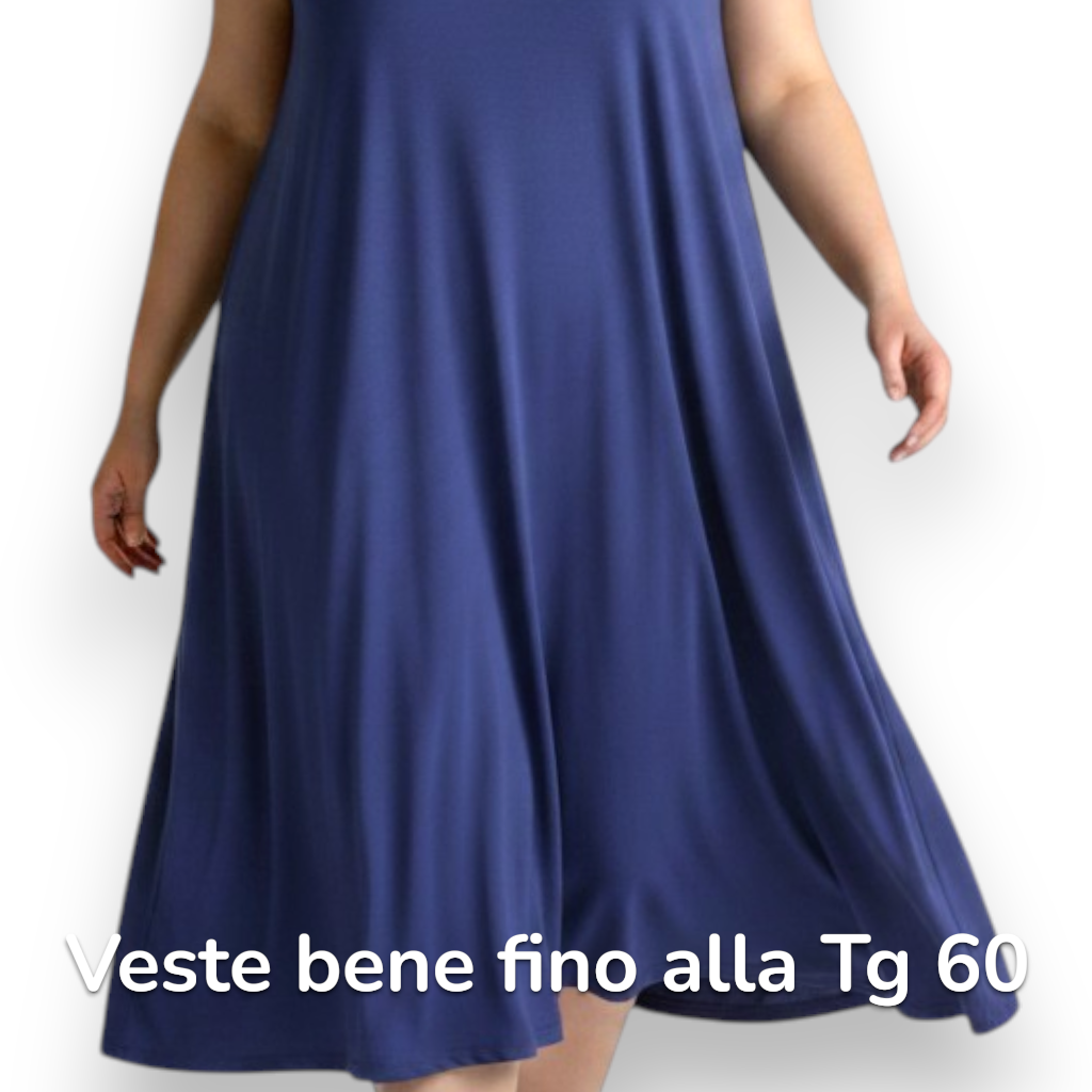 Maxi Abito in Crepe Elasticizzato Melissa