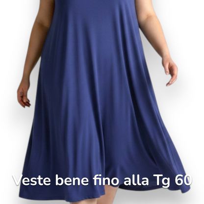 Maxi Abito in Crepe Elasticizzato Melissa