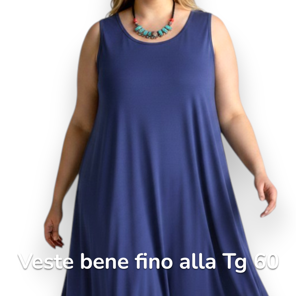 Maxi Abito in Crepe Elasticizzato Melissa