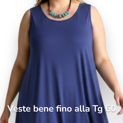 Maxi Abito in Crepe Elasticizzato Melissa