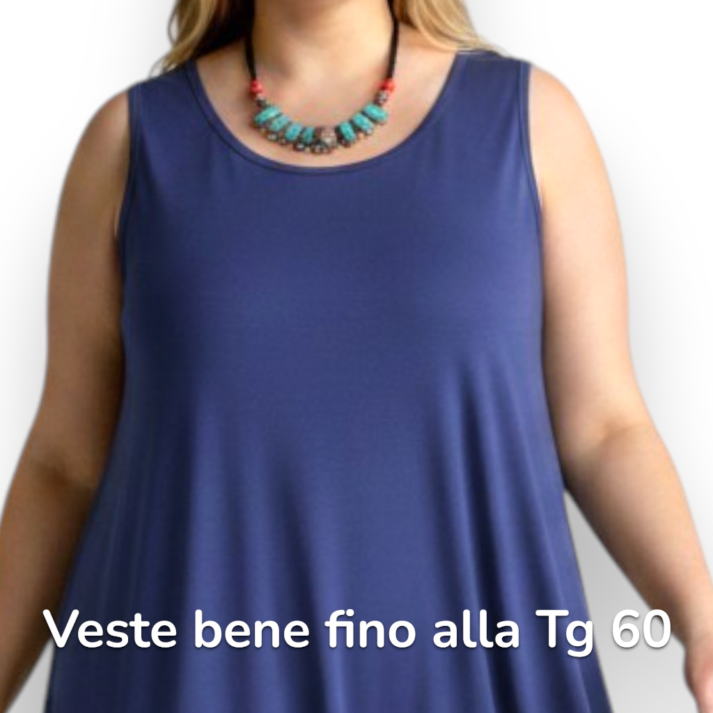 Maxi Abito in Crepe Elasticizzato Melissa