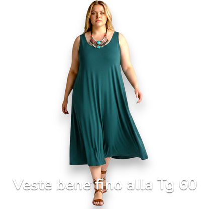 Maxi Abito in Crepe Elasticizzato Margherita