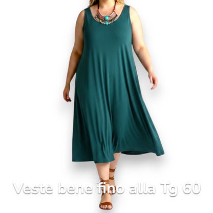 Maxi Abito in Crepe Elasticizzato Margherita