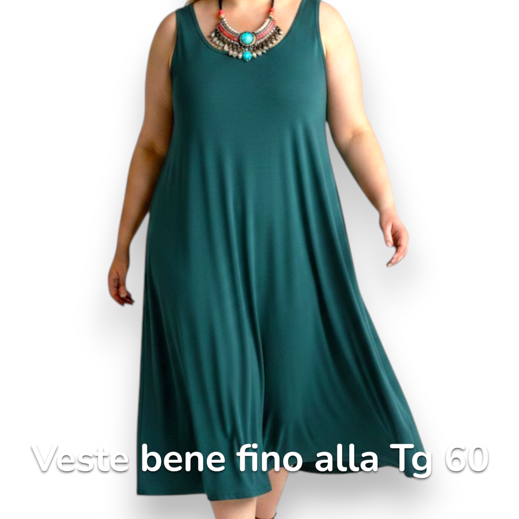 Maxi Abito in Crepe Elasticizzato Margherita