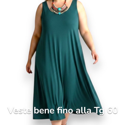 Maxi Abito in Crepe Elasticizzato Margherita