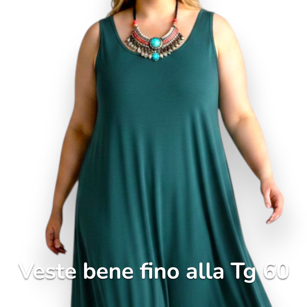 Maxi Abito in Crepe Elasticizzato Margherita
