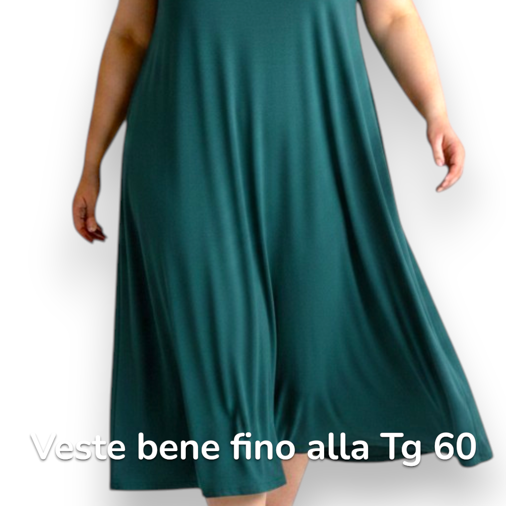 Maxi Abito in Crepe Elasticizzato Margherita