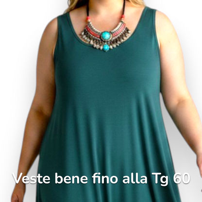 Maxi Abito in Crepe Elasticizzato Margherita
