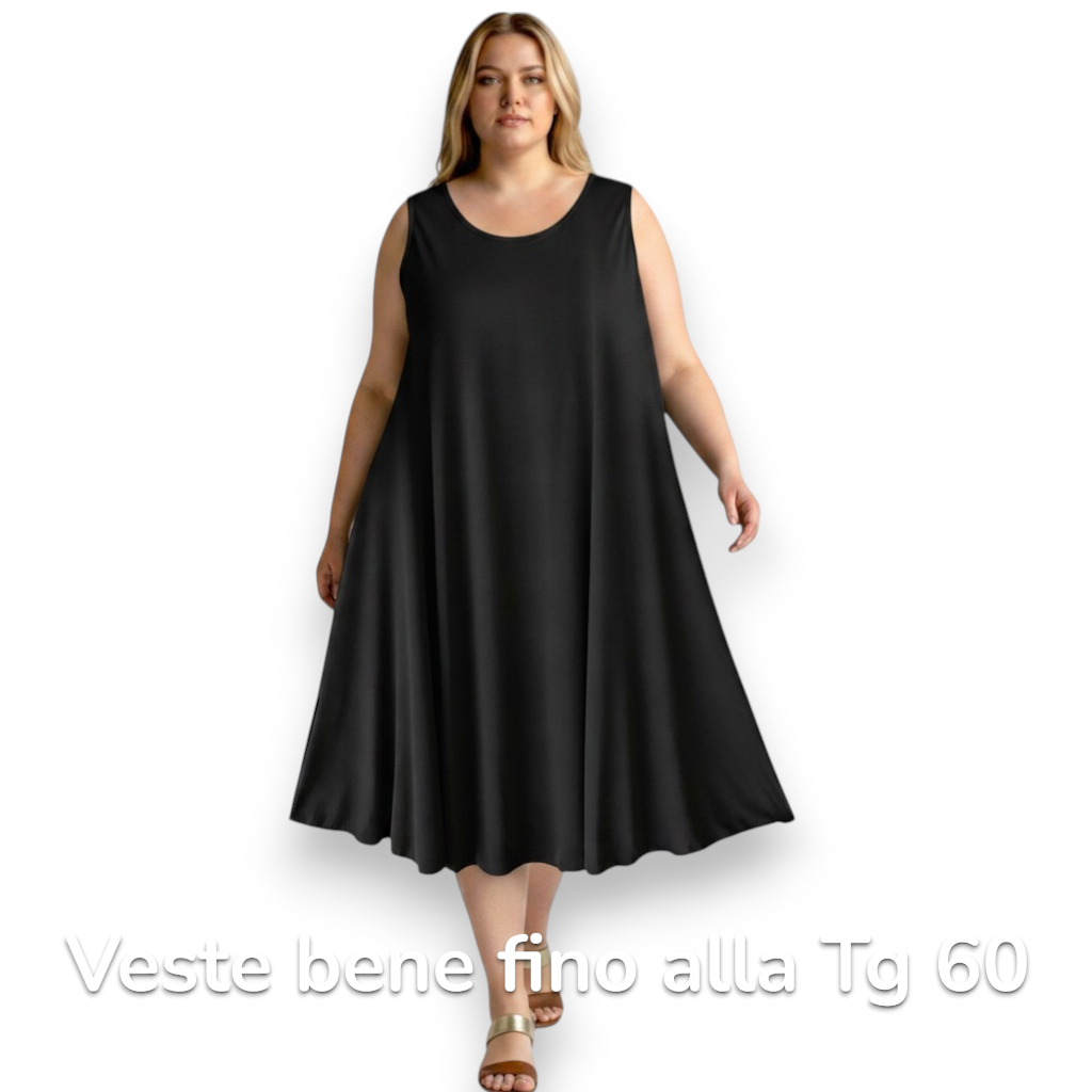 Maxi Abito in Crepe Elasticizzato Mariuccia