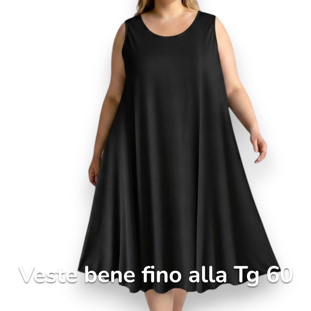 Maxi Abito in Crepe Elasticizzato Mariuccia