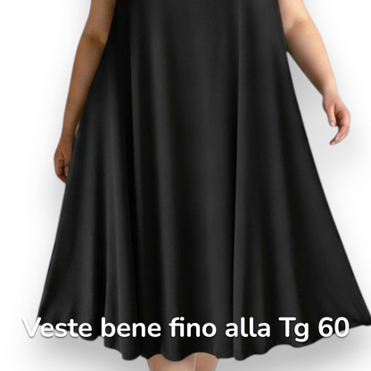 Maxi Abito in Crepe Elasticizzato Mariuccia