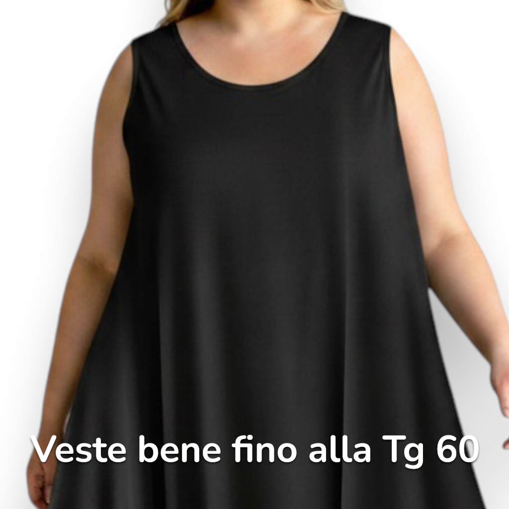 Maxi Abito in Crepe Elasticizzato Mariuccia