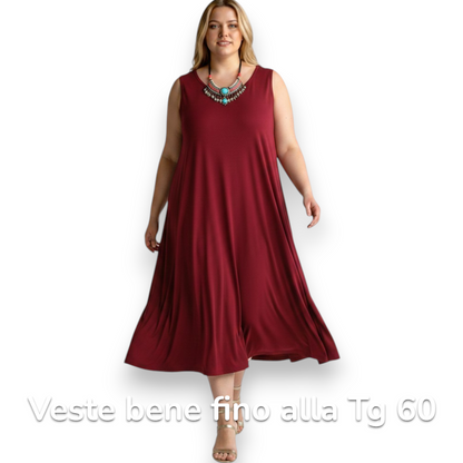 Maxi Abito in Crepe Elasticizzato Marcella