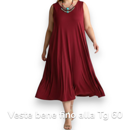 Maxi Abito in Crepe Elasticizzato Marcella