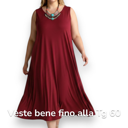 Maxi Abito in Crepe Elasticizzato Marcella