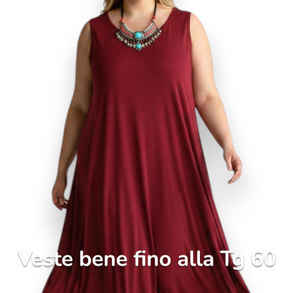 Maxi Abito in Crepe Elasticizzato Marcella