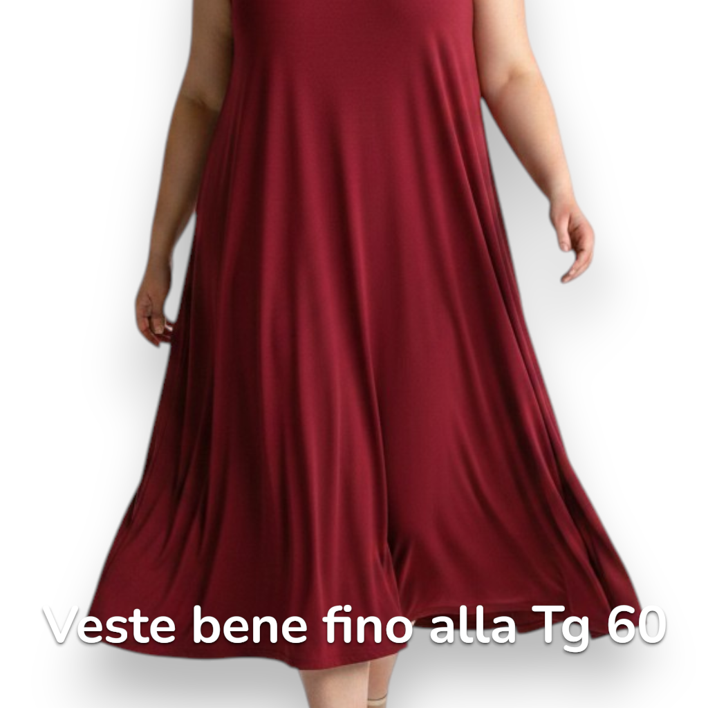 Maxi Abito in Crepe Elasticizzato Marcella