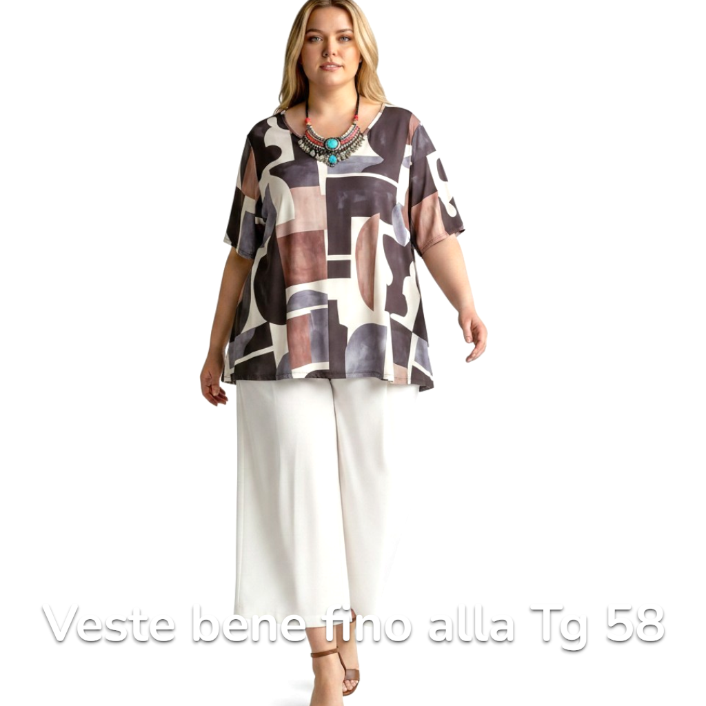 Maxi Maglia  Taglie Forti Elasticizzata Fabrizia