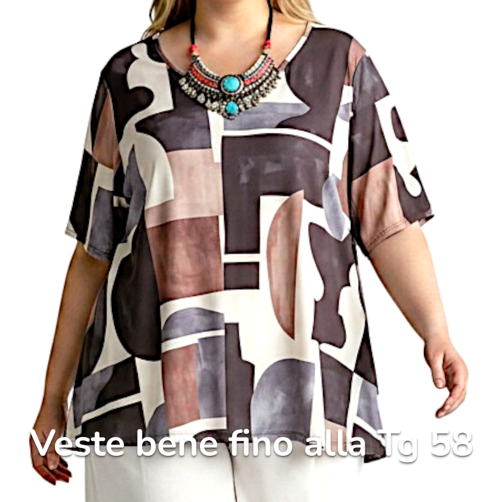 Maxi Maglia  Taglie Forti Elasticizzata Fabrizia