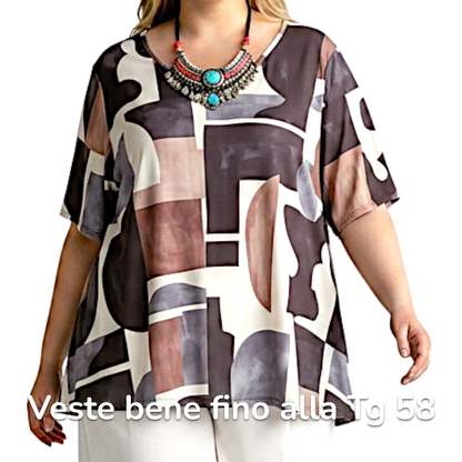 Maxi Maglia  Taglie Forti Elasticizzata Fabrizia