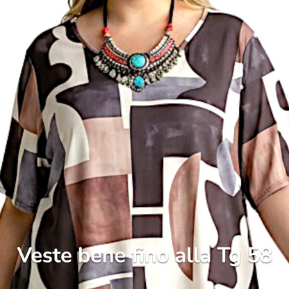 Maxi Maglia  Taglie Forti Elasticizzata Fabrizia