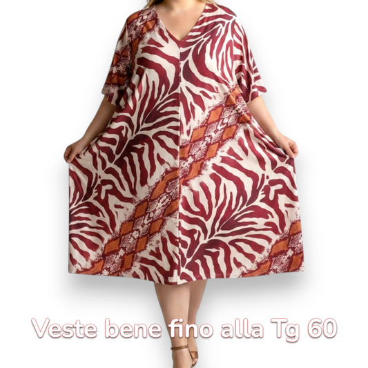Maxi Maglia/Abito in Crepe Fantasia Sonia