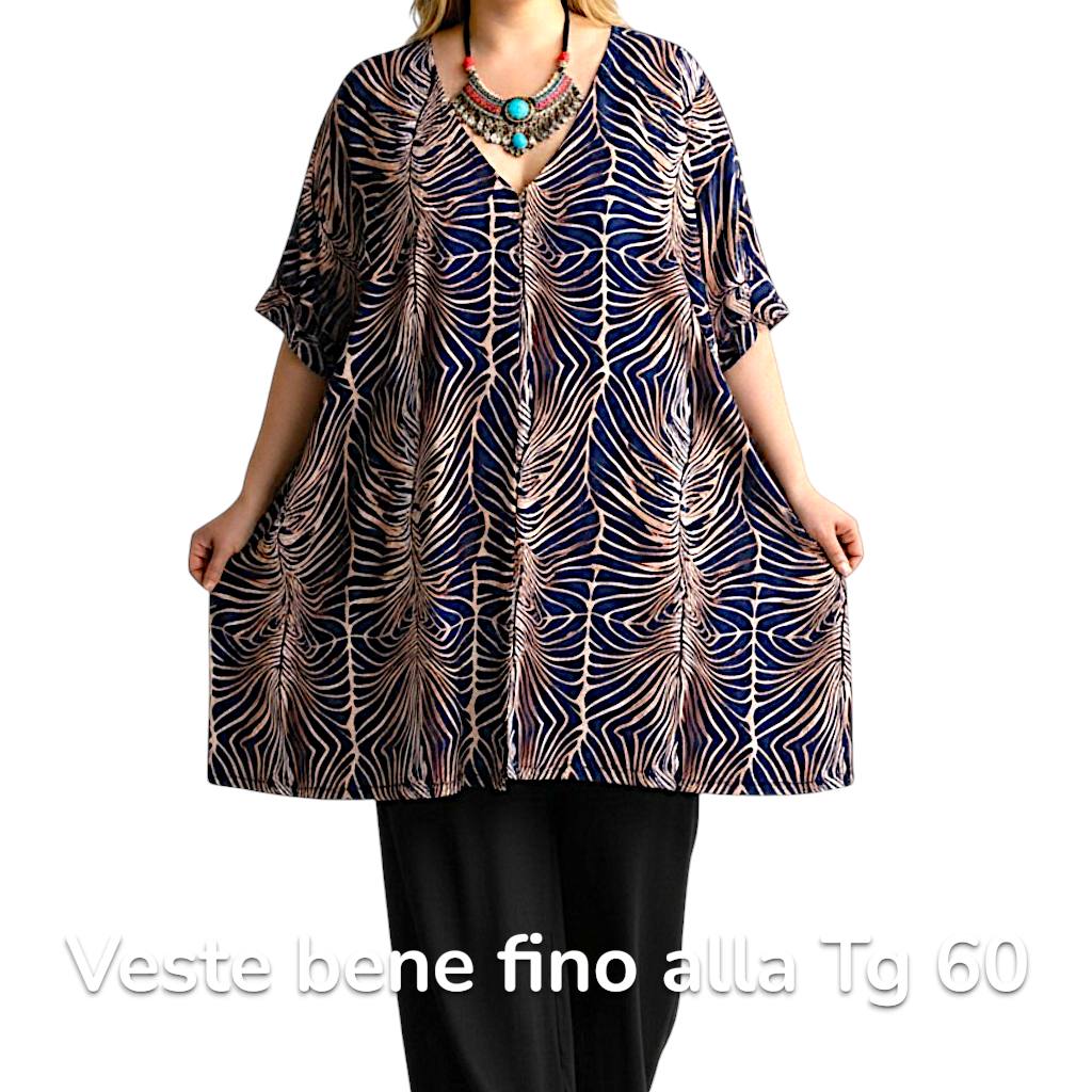 Maxi Maglia  Taglie Forti Elasticizzata Rosalba