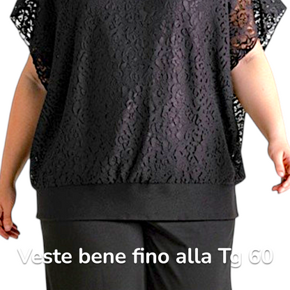 Maxi Maglia in Pizzo e Viscosa Dolly