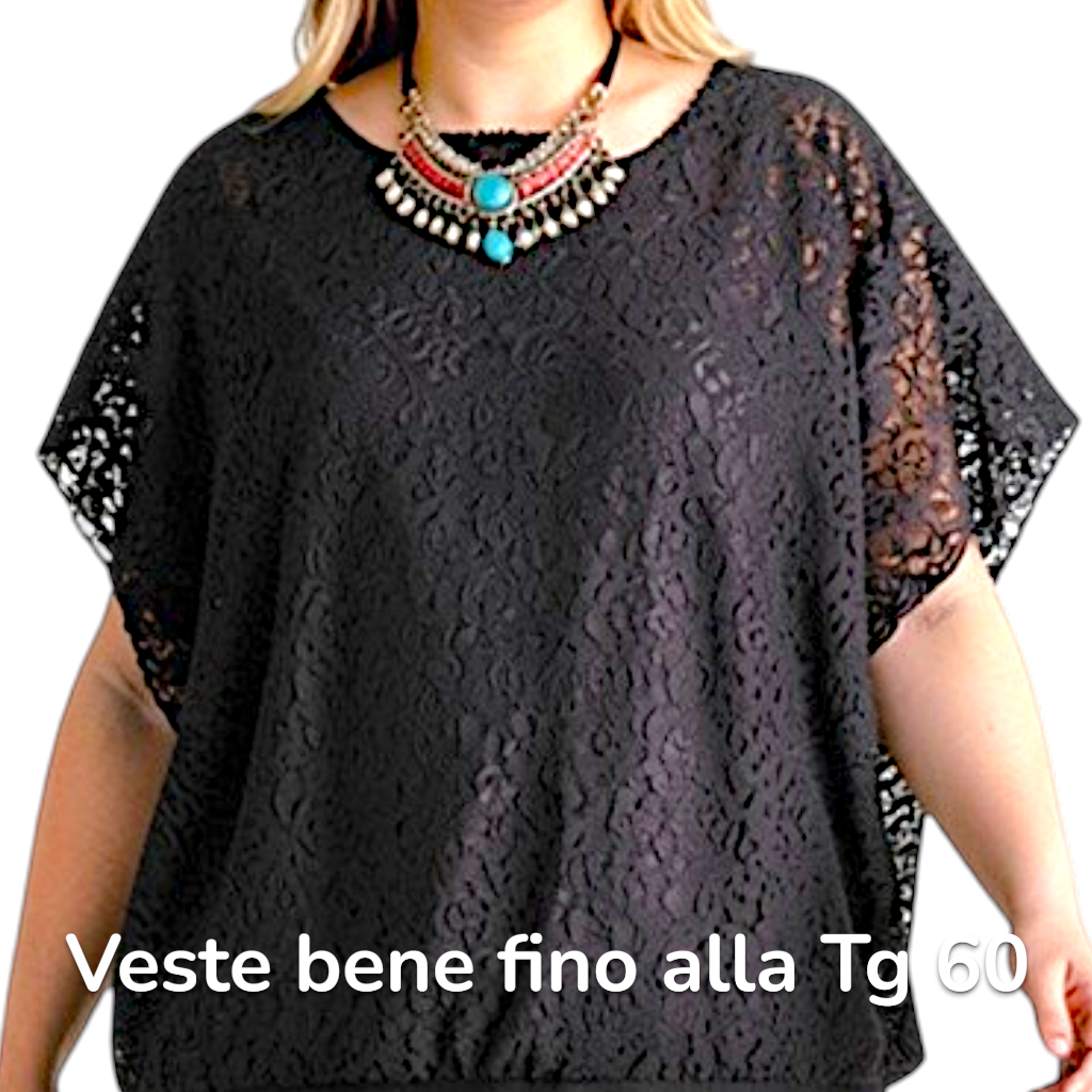 Maxi Maglia in Pizzo e Viscosa Dolly