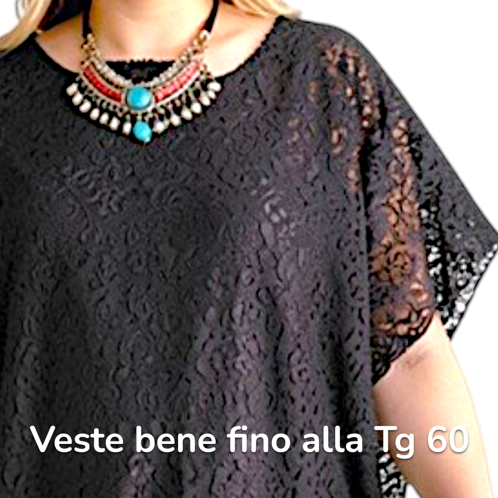Maxi Maglia in Pizzo e Viscosa Dolly