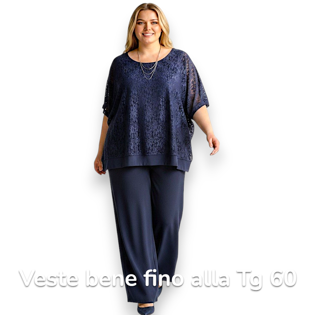 Maxi Maglia in Pizzo e Viscosa Danny