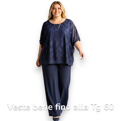 Maxi Maglia in Pizzo e Viscosa Danny