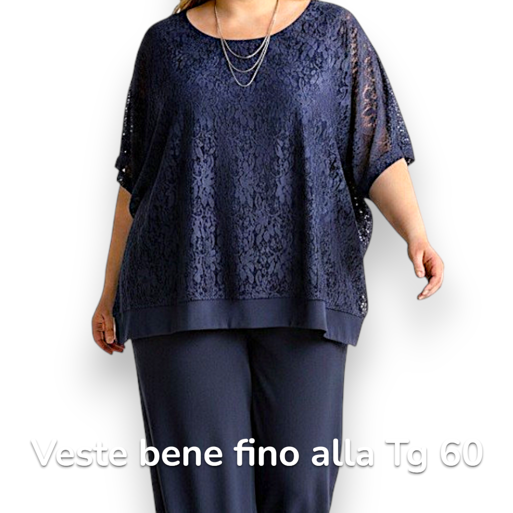 Maxi Maglia in Pizzo e Viscosa Danny