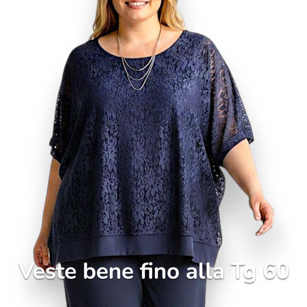 Maxi Maglia in Pizzo e Viscosa Danny