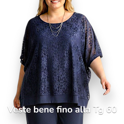 Maxi Maglia in Pizzo e Viscosa Danny
